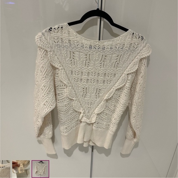 Sezane Alayna Sweater Ecru PERFECT - Picture 3 of 5